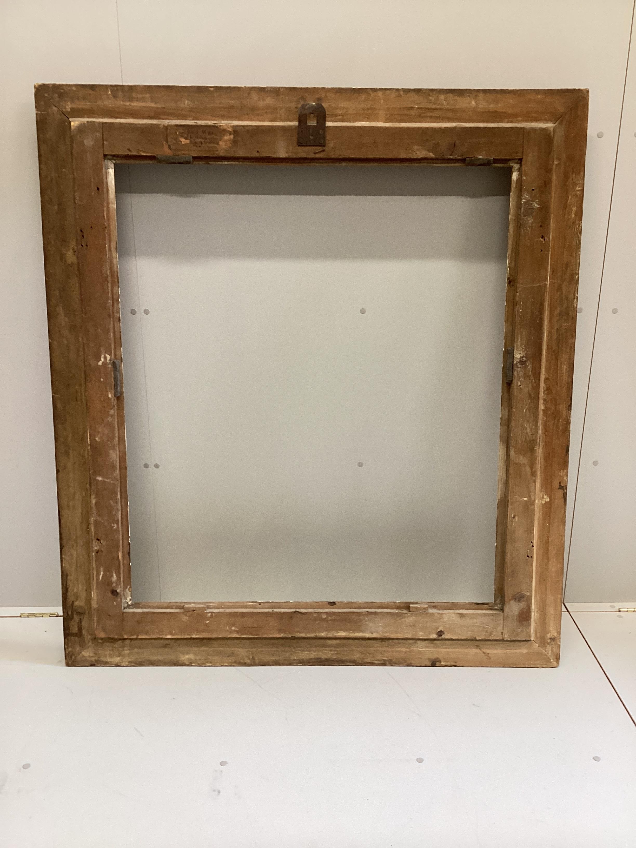 A large 19th century rectangular giltwood and composition picture frame, width 130cm, height 144cm